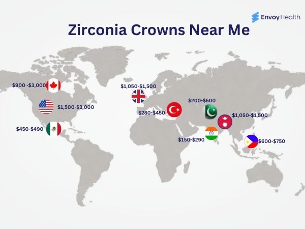 zirconia crown cost