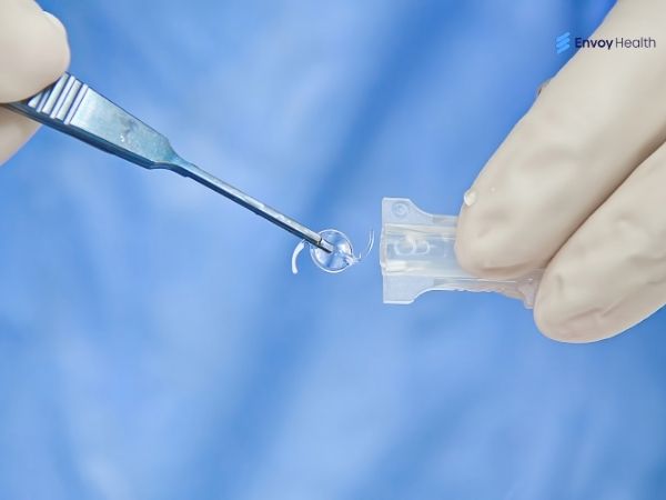 Artificial intraocular eye lens used in cataract surgery