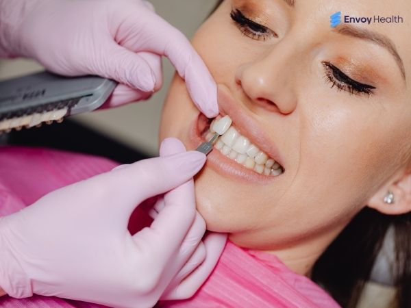 A woman undergoing Veneers installation 