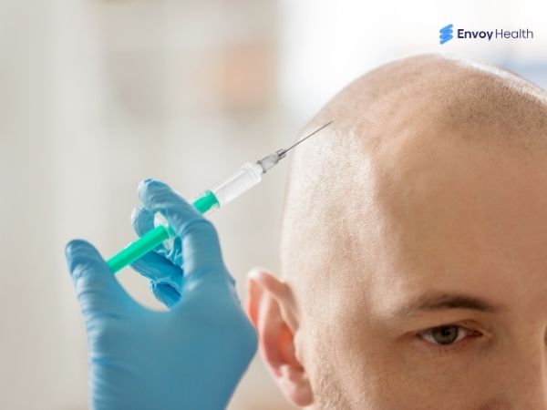 Pain injection before hair transplantation